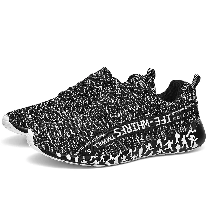 Blackwhite ERNESTNM/Женская обувь; дышащая сетка; пикантный принт; коллекция года; сезон осень; Высококачественная обувь для влюбленных; белые женские кроссовки на шнуровке; tenis feminino - Цвет: Blackwhite