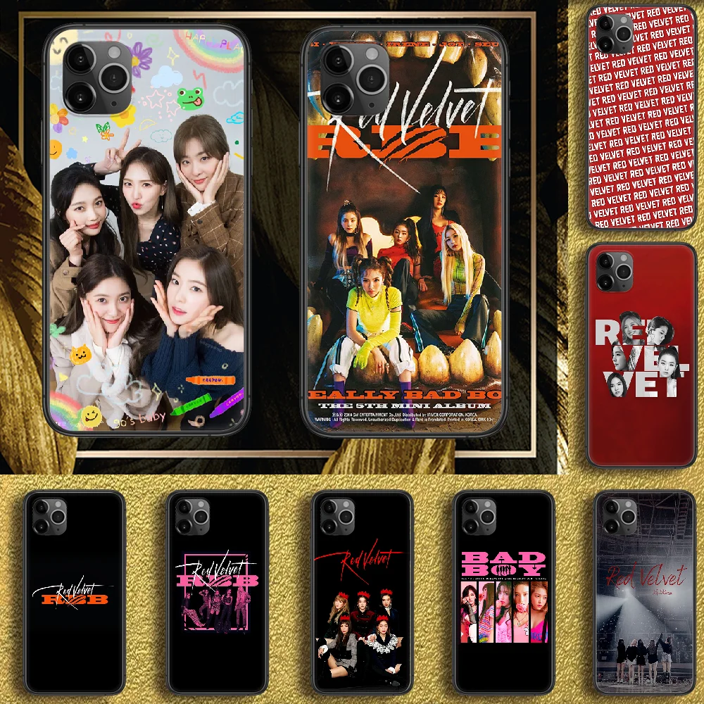 Чехол для телефона Kpop с красным бархатным покрытием Корпус Корпуса iphone 5 5s se 2 6 6s 7 8