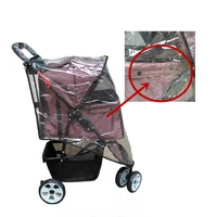 clear plastic breathable pet warm protection foldable waterproof dog stroller cover sticker cat pushchair pram dustproof