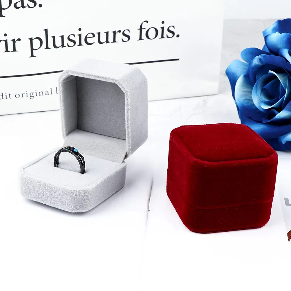 Новинка 2020 Высококачественная бархатная коробка для колец чехол обручального