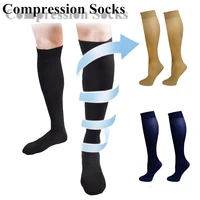 3 pairs hot unisex compression stockings pressure varicose vein stocking knee high leg support stretch pressure circulation