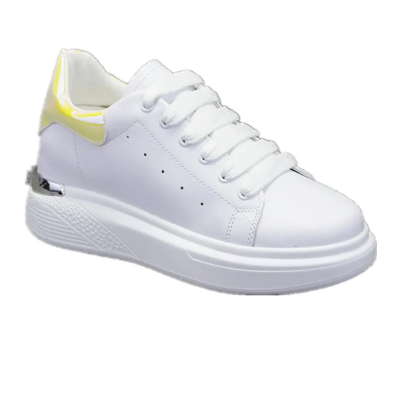 

Round Toe Women Clogs Platform Korean Shoes Mixed Colors Casual Female Sneakers All-Match Wedge Basket 2021 Creepers Modis Breat