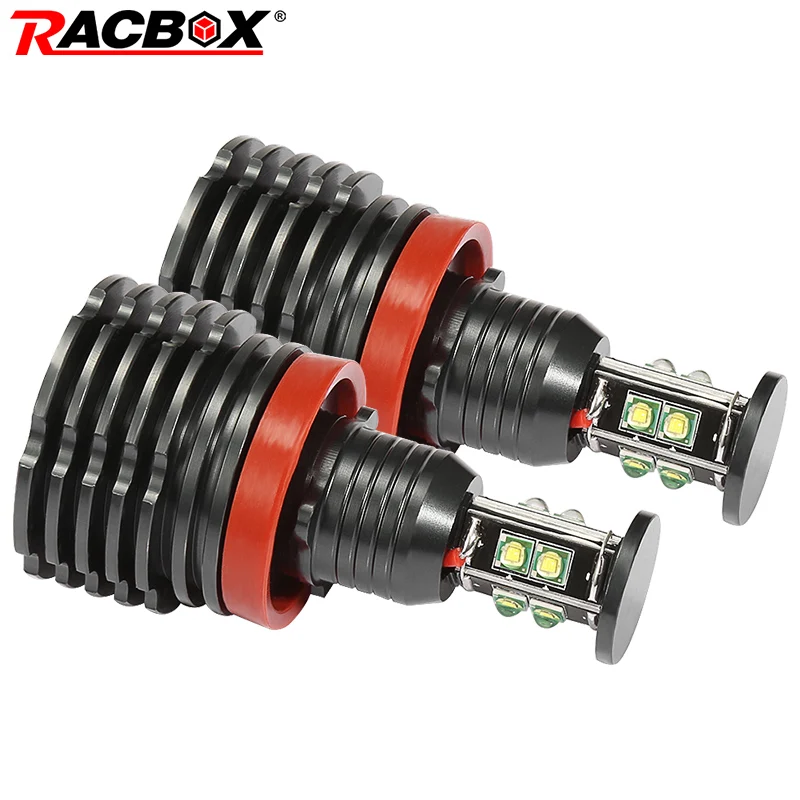 Светодиодные фары Racbox H8 ангельские глазки 80 Вт для BMW E90 X5 E71 X6 E82 M3 E60 E70|Аксессуары
