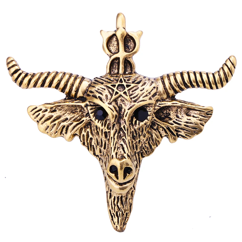 Bull Head Brooches For Men Crystal Hollow Bison Brooch Pins Animal Jewelry |