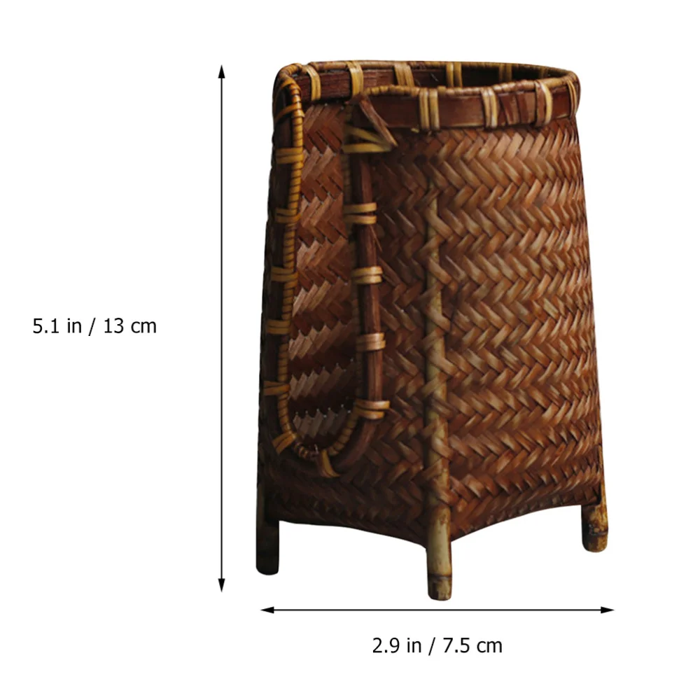 

Bamboo Cup Cage Simple Cup Holder Weaving Teacup Holder Draining Teacup Rack