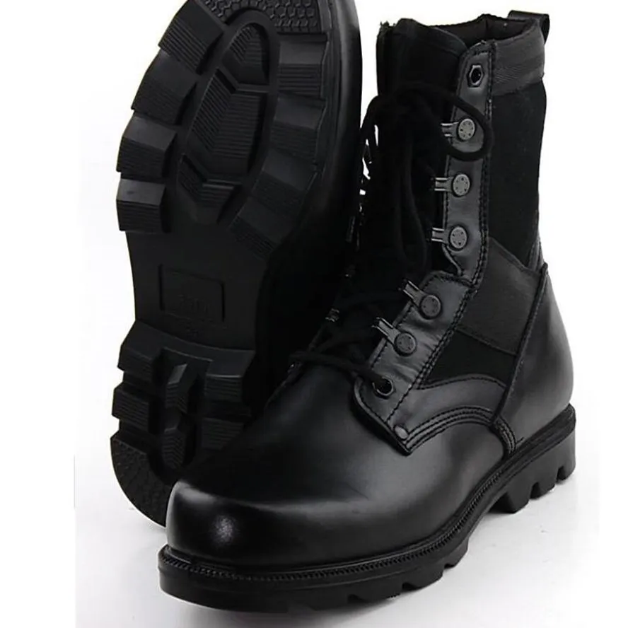 Мужские армейские ботинки со шнуровкой черные дышащие боевые военная Уличная