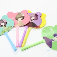 36pcs creative cartoon character fan ballpoint pen lovely flower girl fan pen customized advertisement printing qr code