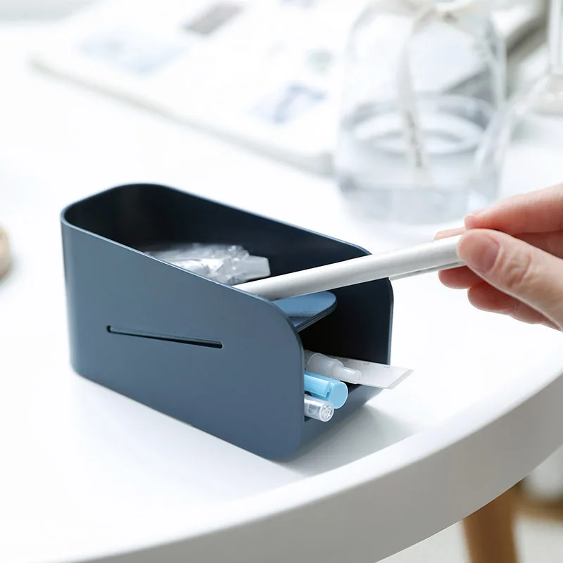 Многофункциональный двухслойный магнитный держатель для ручек креативный Настольный ящик хранения из АБС