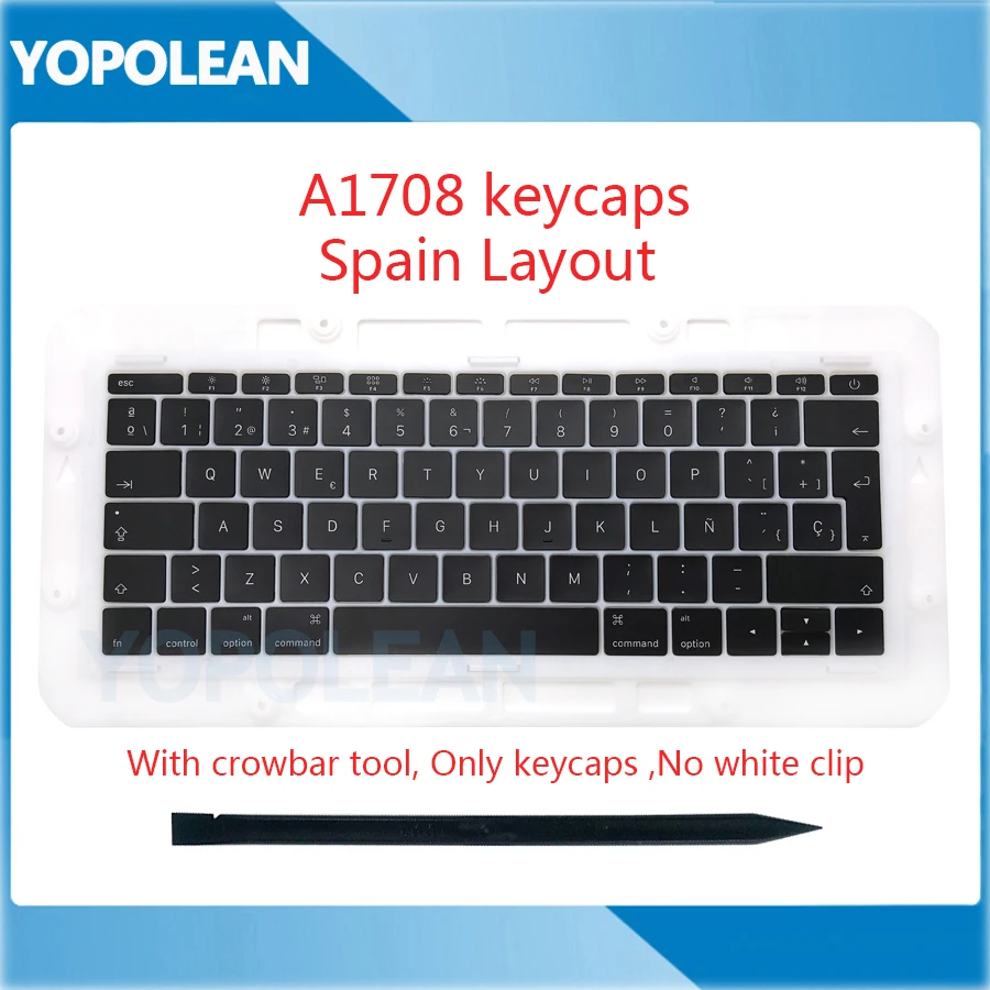 Оригинальная испанская и клавиша SP колпачки для ключей Macbook Pro Retina 13 &quotA1708 Late 2016 Mid