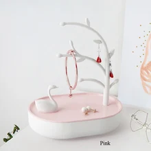 Fashion Hot Sale Swan and Tree Stand Organizer Show Rack Jewelry Necklace Ring Earring Necklace Organizer Jewelry Earings Holder
