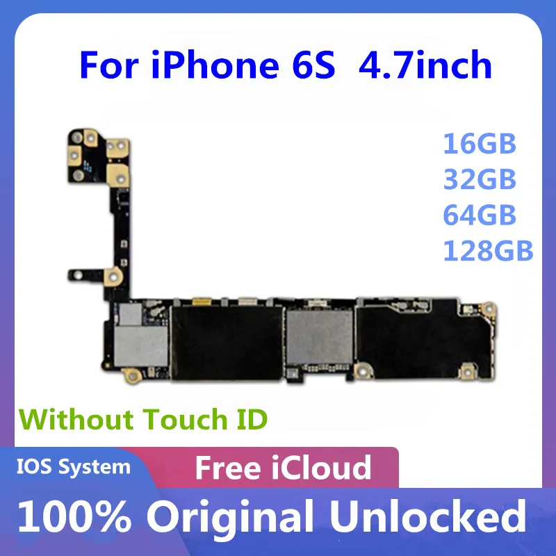 Заводская разблокированная материнская плата для iPhone 6S с/без Touch ID очистка iCloud