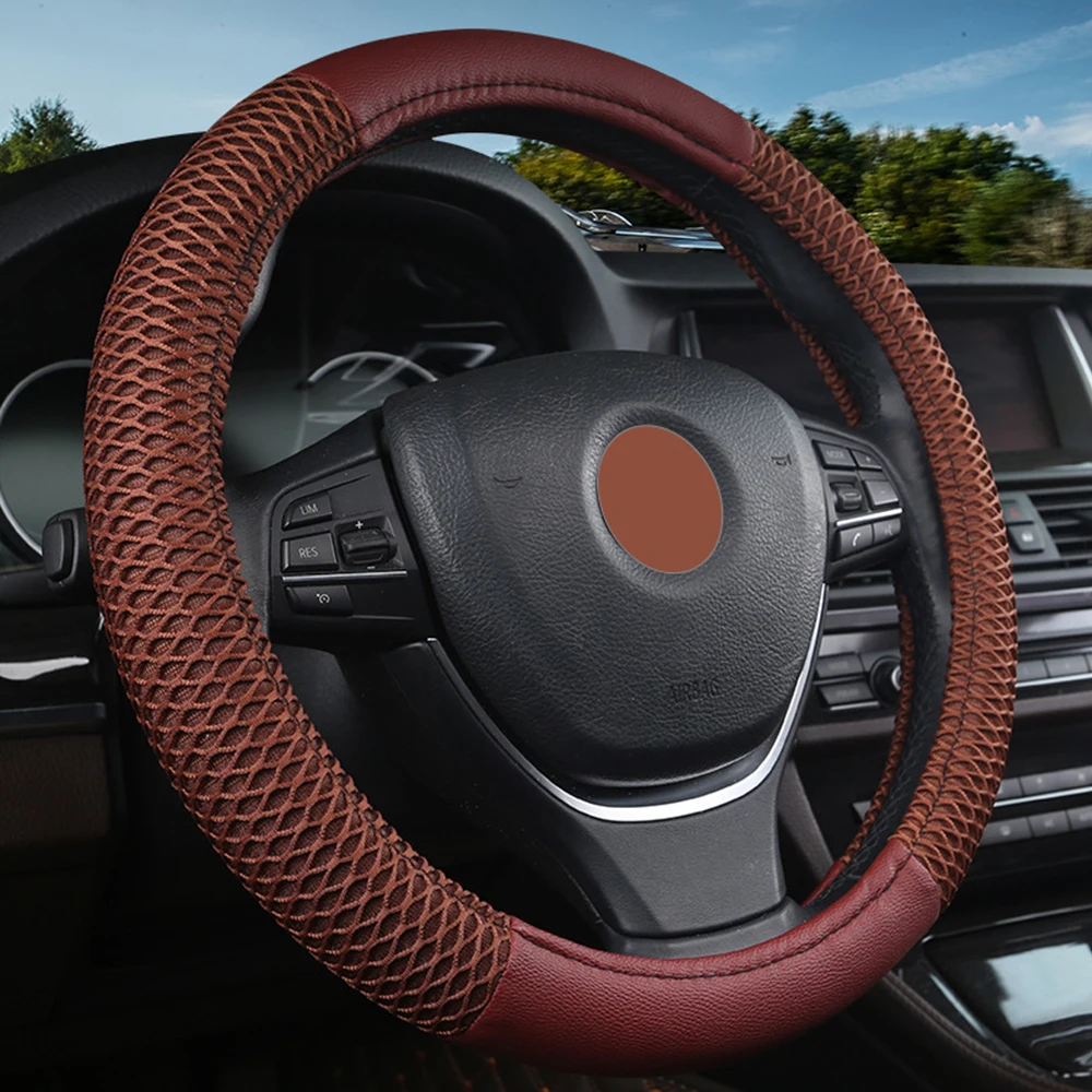 Универсальные аксессуары для интерьера чехол на руль подходит для VW Polo Beetle Golf Passat T-Roc Tiguan Touran модели Amarok, Caddy Crafter