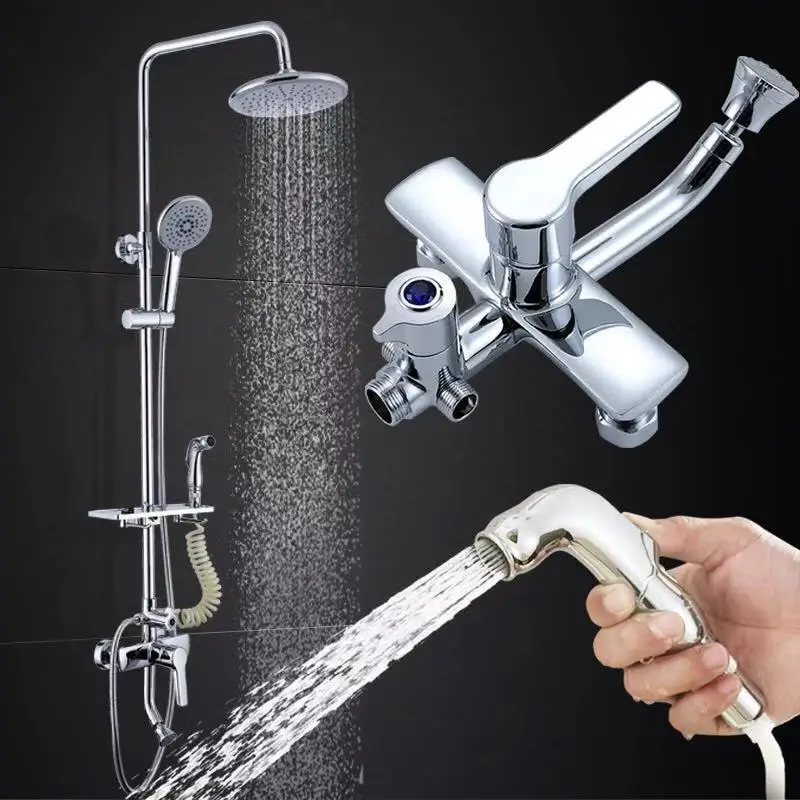 1 Набор дождевой смеситель для душа в ванную Смеситель кран с ручным распылителем
