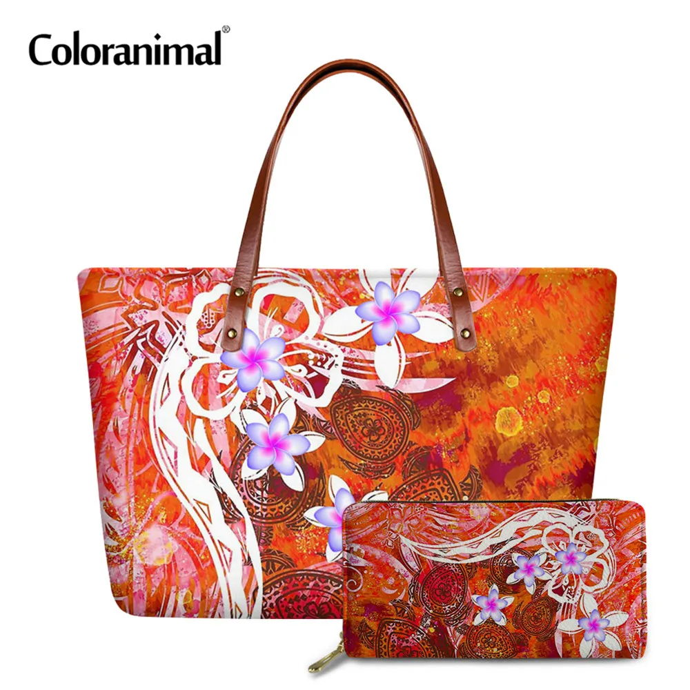 Coloranimal Гавайская Самоанская полинезийская океан цветочным принтом Черепашки