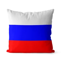 flag of russia velvet cotton canvas square pillow cover cushion cover used for sofa living room office party car