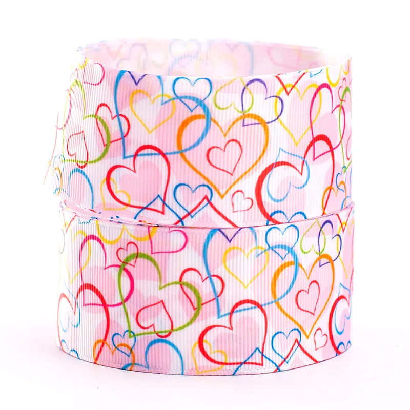 10 ярдов корсажная лента-лента с принтом в виде сердца на День святого Валентина |