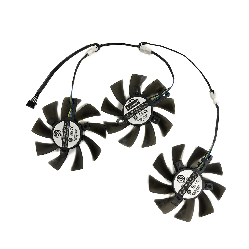 3 шт./компл. PLD09210S12HH GTX1070/1080 охлаждающий вентилятор GPU для MSI GeForce GTX 1070 DUKE 8G OC GTX1080