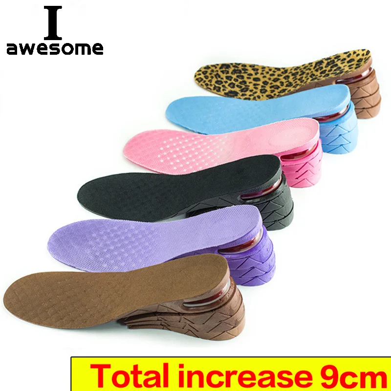 9cm Air Cushion Invisible Height Increase Insole Height Lift Adjustable Cut Shoe Heel Insert Taller Support Absorbant Foot Pad