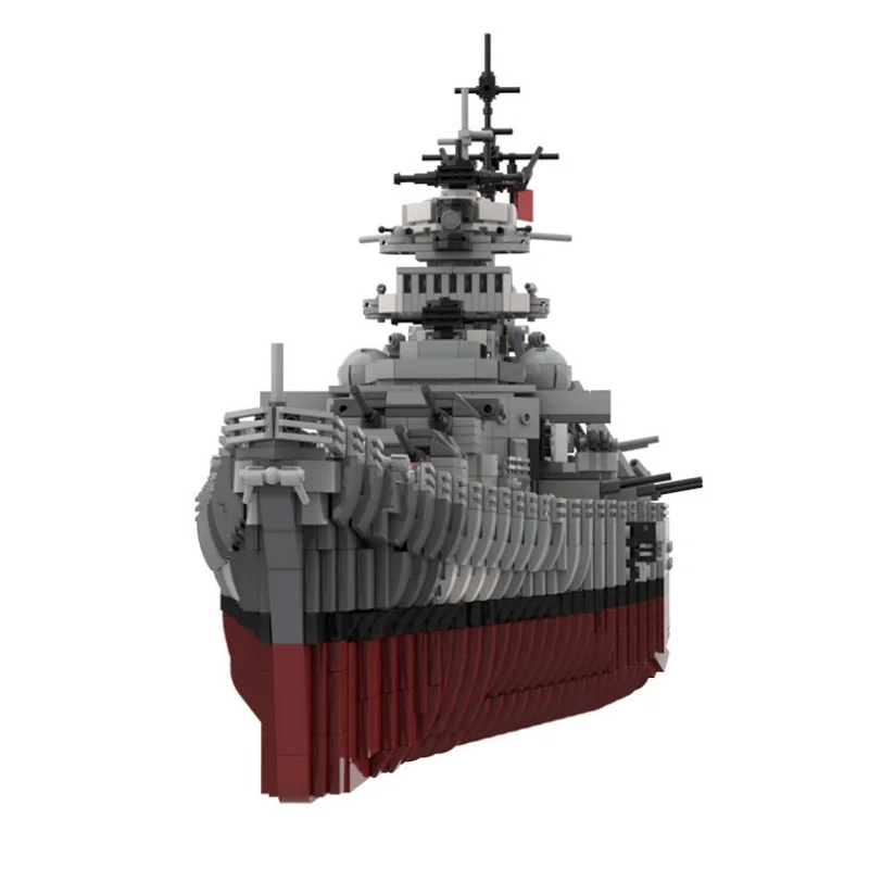 

Military Series WW2 German Bismarck Battleship Cruiser Model Bricks World War2 Warship Building Blocks Weapon Kids DIY Toys Gift