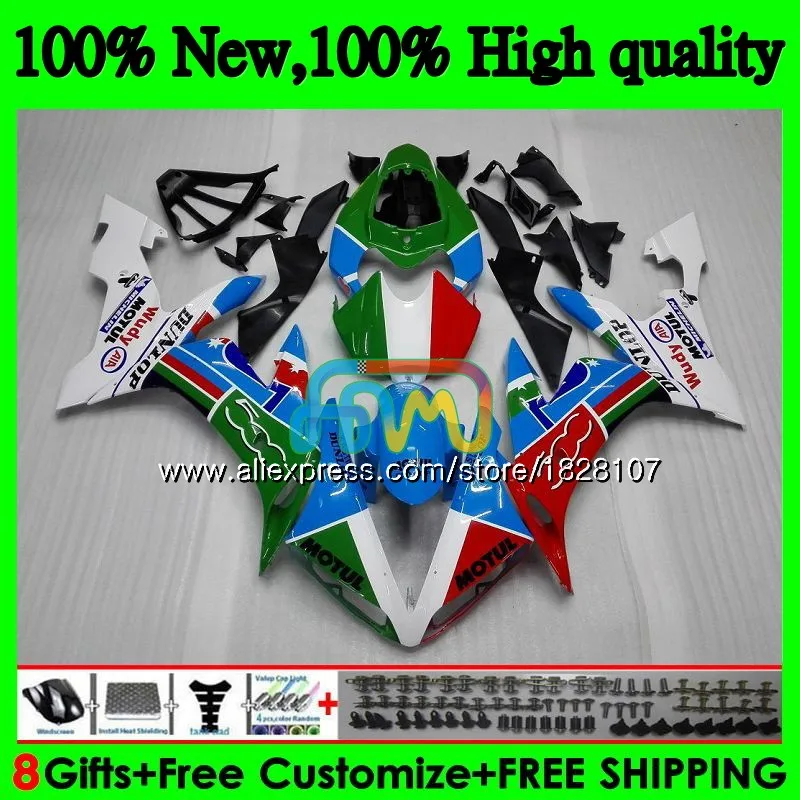 

Корпус для YAMAHA YZF R 1 1000 CC YZF-1000 YZFR1 04 05 06 54BS.19 YZF1000 1000CC YZF R1 YZF-R1 2004 2005 2006 синий белый обтекатель