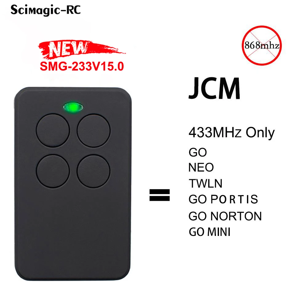 

JCM NEO RC1 RC2 RC4 JCM TWIN-R MINI JCM GO пульт дистанционного управления для гаражных дверей клон пульта дистанционного управления 433mhz гаражный пульт дист...