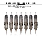20 шт. 0,250,30,35 мм иглы для тату-картриджа Одноразовые стерилизованные перманентные иглы для макияжа бровей губ для тату-ручки