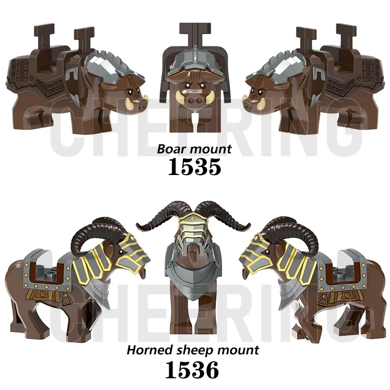 Конструктор для детей среднего возраста фигурки животных кабан рог овечка