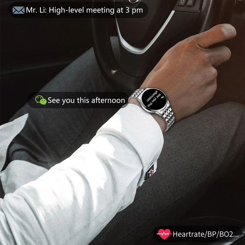 Мужские умные часы LIGE с пульсометром и напоминанием о кровяном давлении