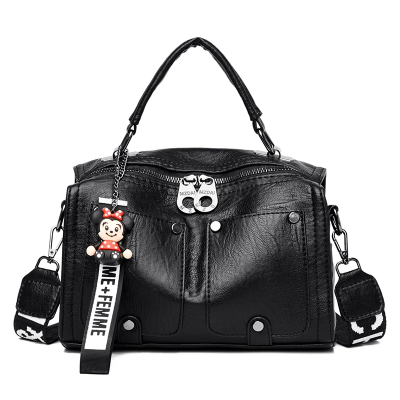 Популярные винтажные кожаные роскошные сумки с подвеской женские дизайнерские