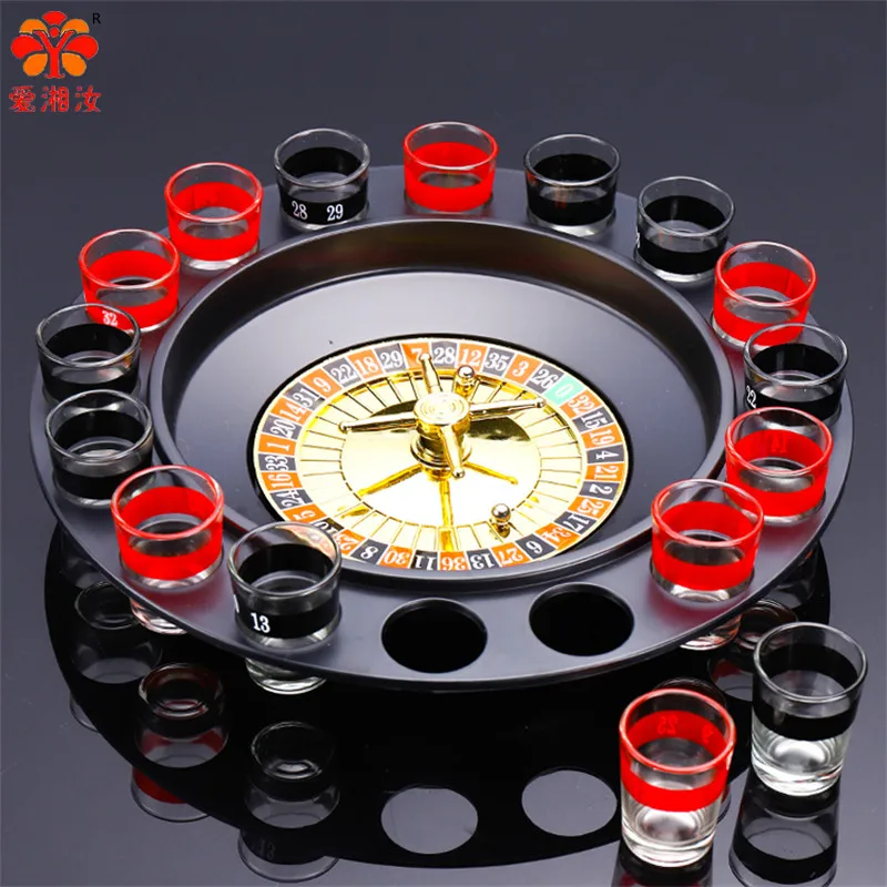 

Aixiangru Russian Roulette,Rotary Music Drinking Turntable, KTV Drinking Games Toys, Entertainment, Including 16 Glasses