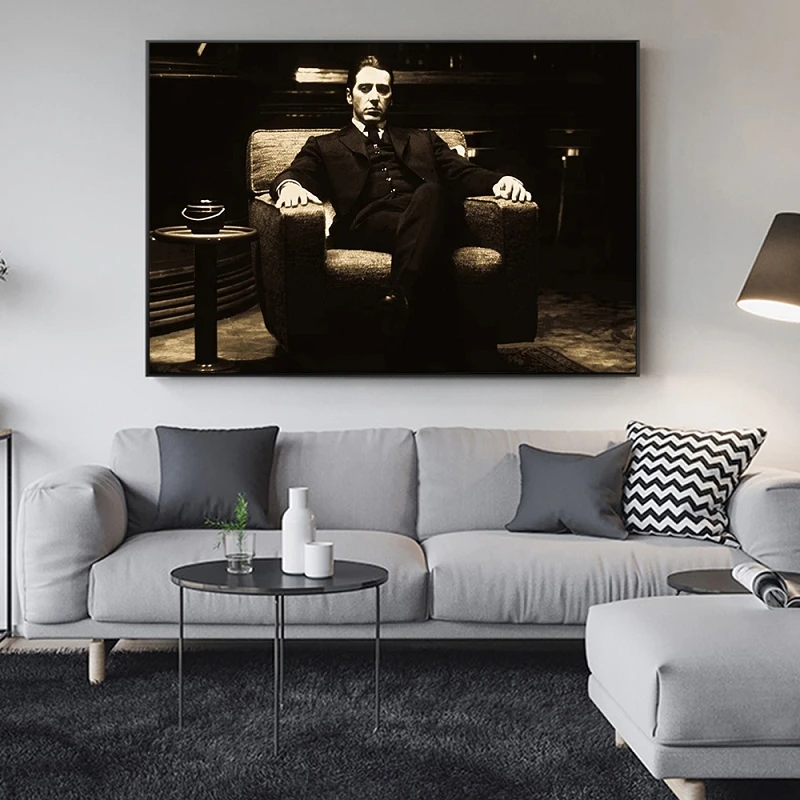 Винтажный кинопостер Крестный отец Аль пацино плакаты и фотообои художественные