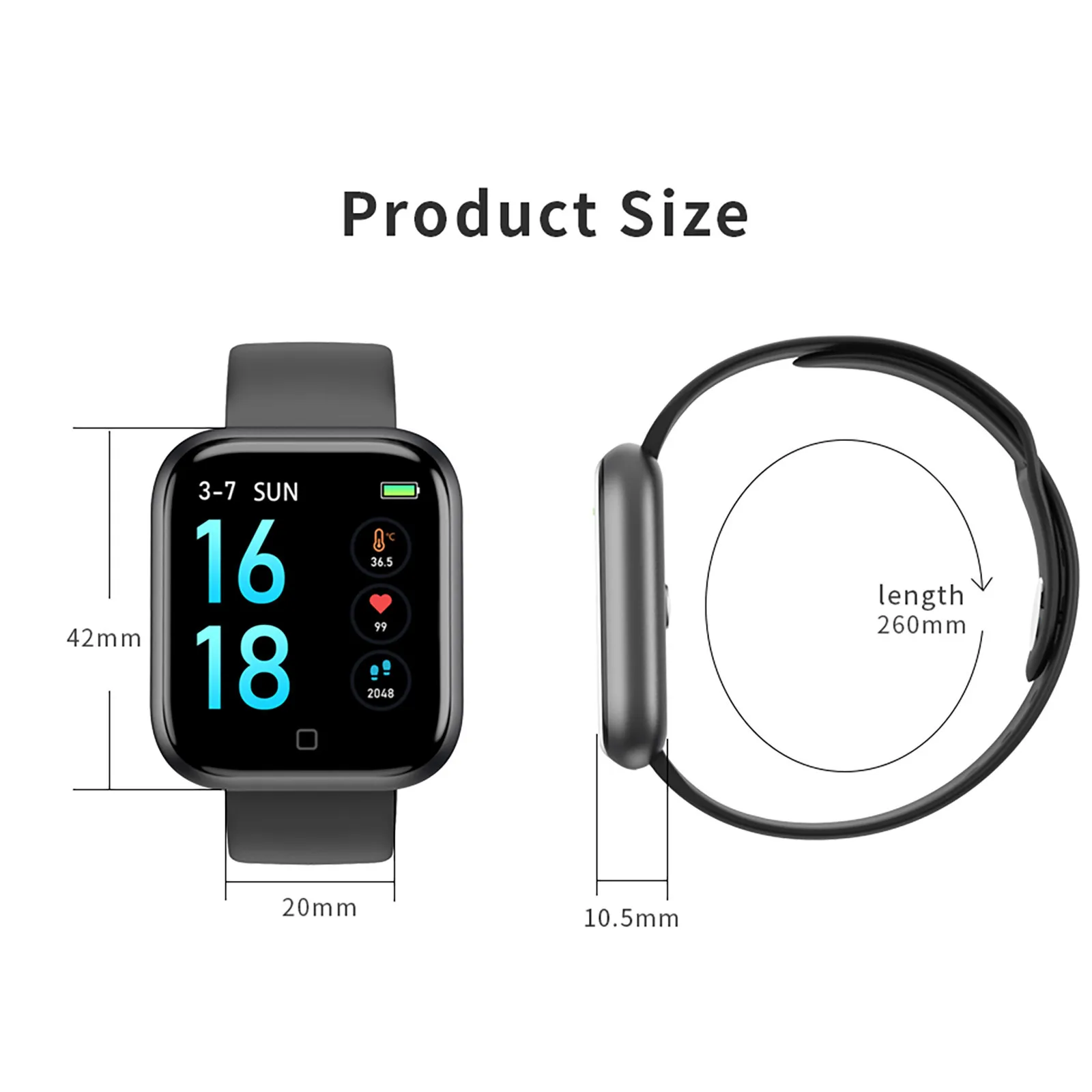 

T80s Smartwatch Body Temperature Heart Rate Monitor Fitness Sport Smart Watch Real-time Weather Forecast Activity Tracker 2021