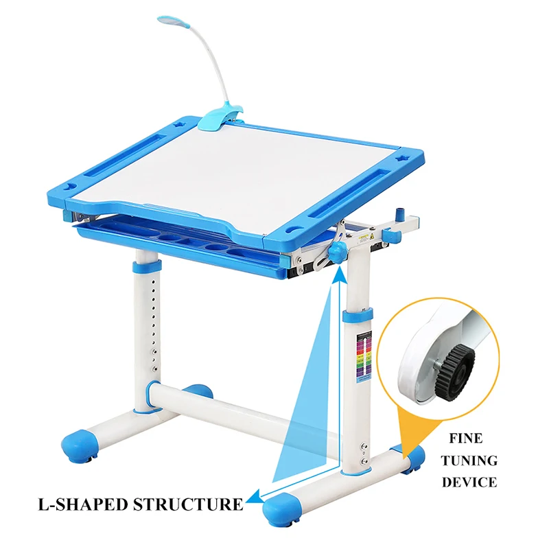 Multifunctional Study Table and Chair for Students Kids with Lamp Learn Homework Desk Adjustment Furniture | Мебель