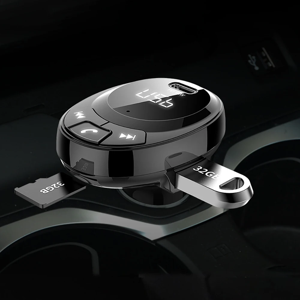 AOSHIKE автомобильный fm передатчик Bluetooth 5 0 mp3 плеер Быстрая зарядка 3.1A адаптер