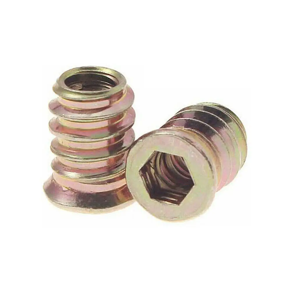 

50pcs M6*20mm Wood Fixed Straight Nut/Counter Head Nut Furniture Screw