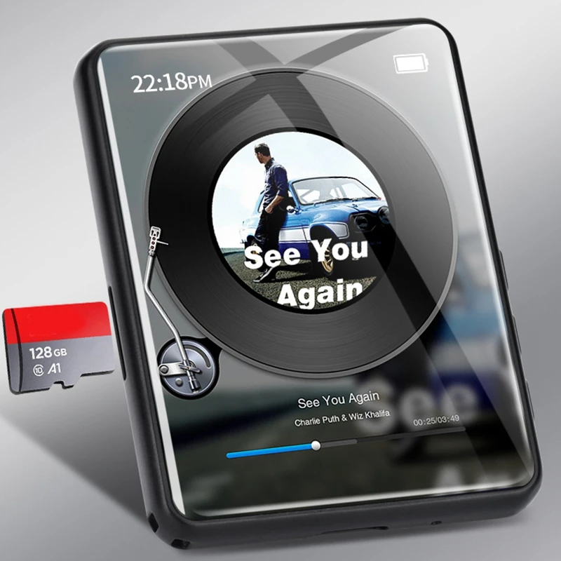 

X6 Full Touch Screen MP3 Player 4GB Music Player with FM Radio Video Player E-Book Player MP3 with Built-in Speaker