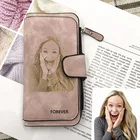 Новый женский кошелек из высококачественной искусственной кожи розовый персонализированный кошелек с фото и текстом на заказ Подарки для ее мамы подарок на день матери