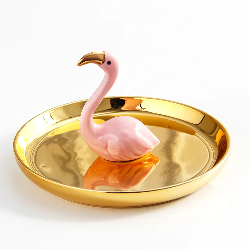 

Cactus Storage Tray Cute Birthday Gift Ring Holder Gold Theme for Makeup Countertop Decoration Girl Friend Anniversary Gift