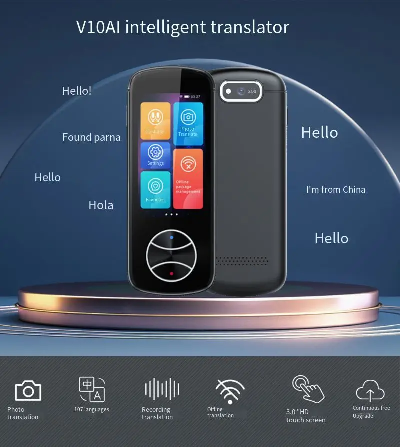 2022 Smart Voice Translator 107 Multi Languages In Real Time Online Instant Off Line Translation AI Learning Conversion V10 | Электроника