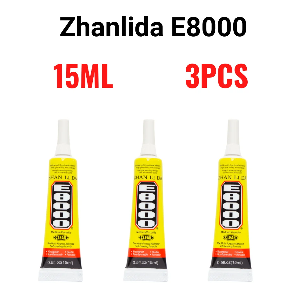 

3 шт./упаковка, прозрачные клейкие игрушки Zhanlida E8000, 15 мл