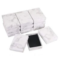 squarerectangle jewelry box for earrings necklace bracelet display marble cardboard gift box organizer packaging