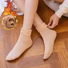 Носки женские, шерстяные, кашемировые, бесшовное бархатное покрытие