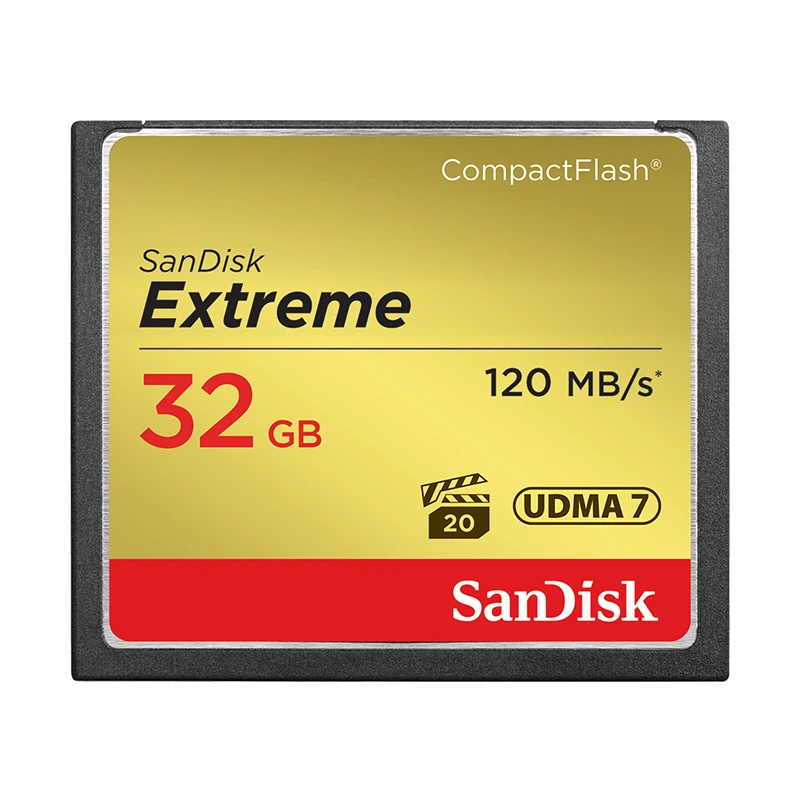 Двойной Флеш-накопитель SanDisk Micro SD карты Карта памяти CompactFlash 32GB 64GB 128GB карта CF VPG-20