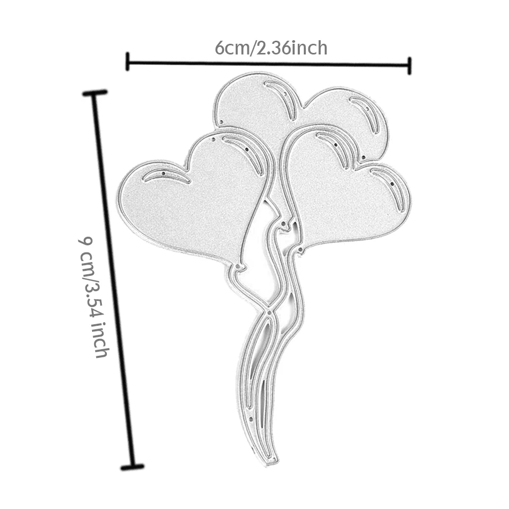 Металлический трафарет из углеродистой стали в форме любовного сердца и