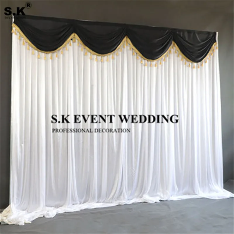 Оптовая цена ледяной Шелковый фон занавеска сценический фотобудка для украшения