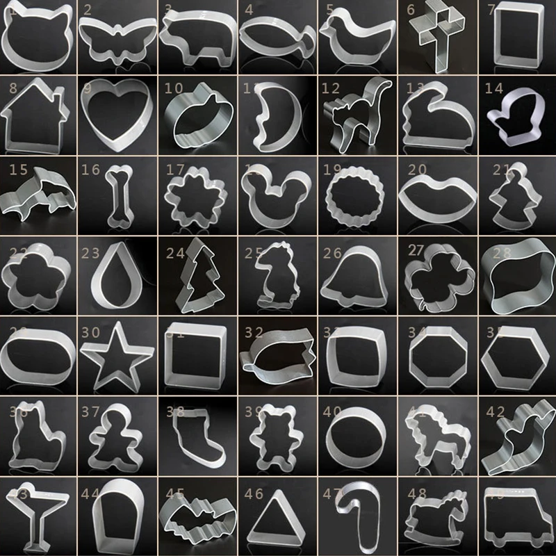 

28 Style Cookie Cutters Moulds Aluminum Alloy Cute Animal Shape Biscuit Mold DIY Fondant Pastry Decorating Baking Kitchen Tools