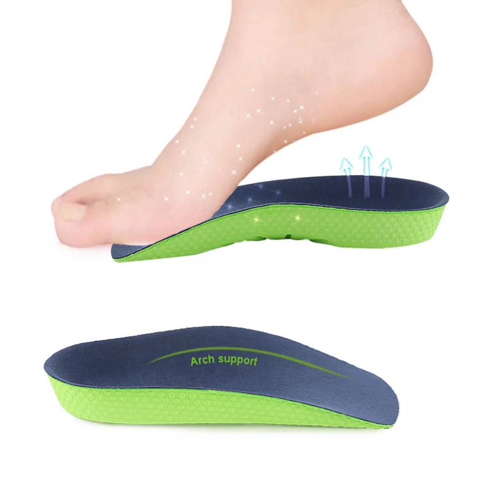 

3/4 Orthotic Insole Foot Arch Support High Arch Inserts for Plantar Fasciitis Flat Feet Heel Spur Pain Free Shipping