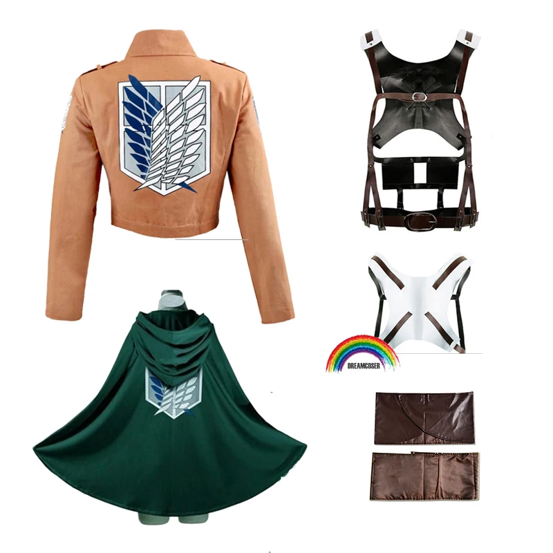 5 шт. куртка для косплея Эрена и Леви из атаки на Титанов | Тематическая одежда
