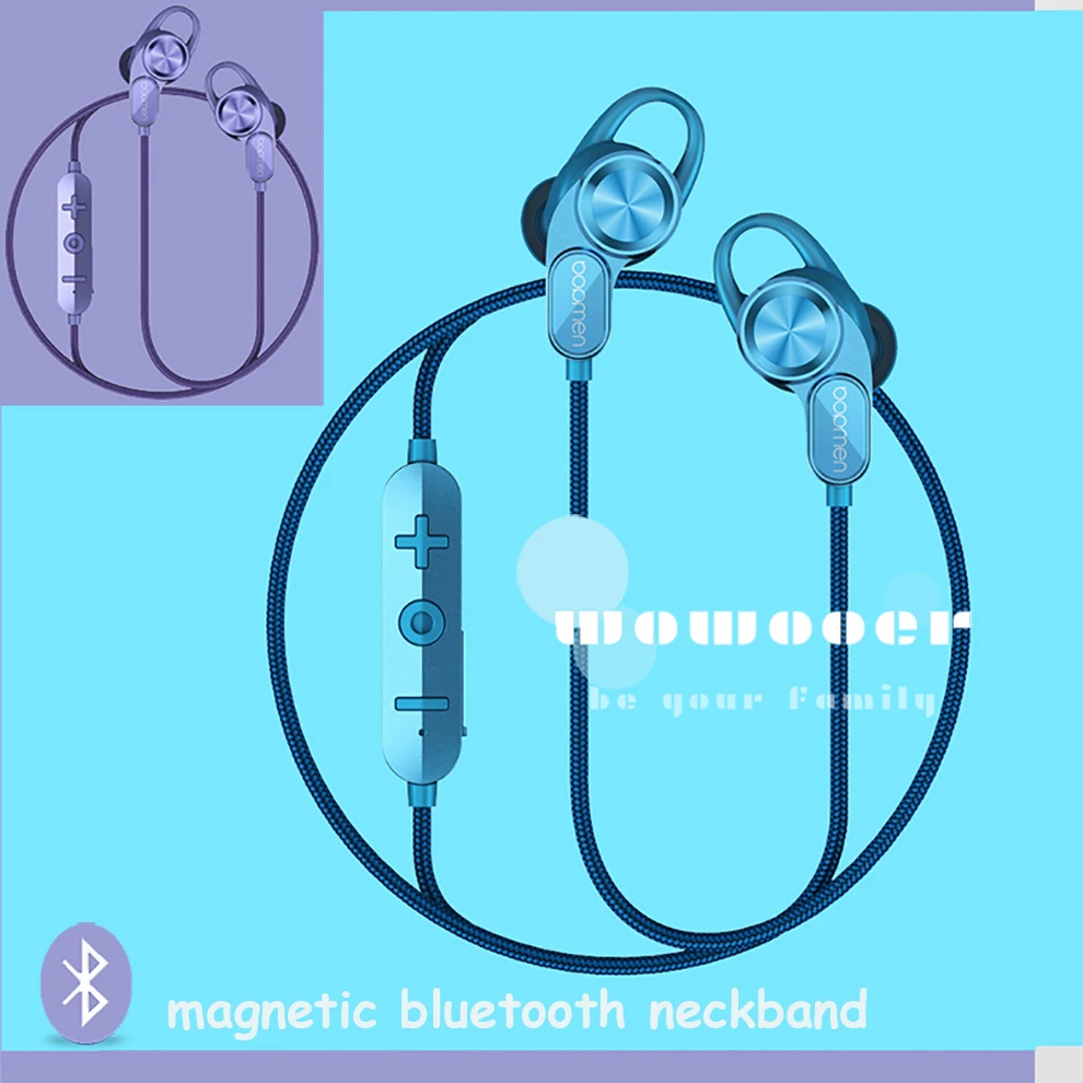 Безвредные для кожи Спортивные Беспроводные наушники с шейным ободом Bluetooth не