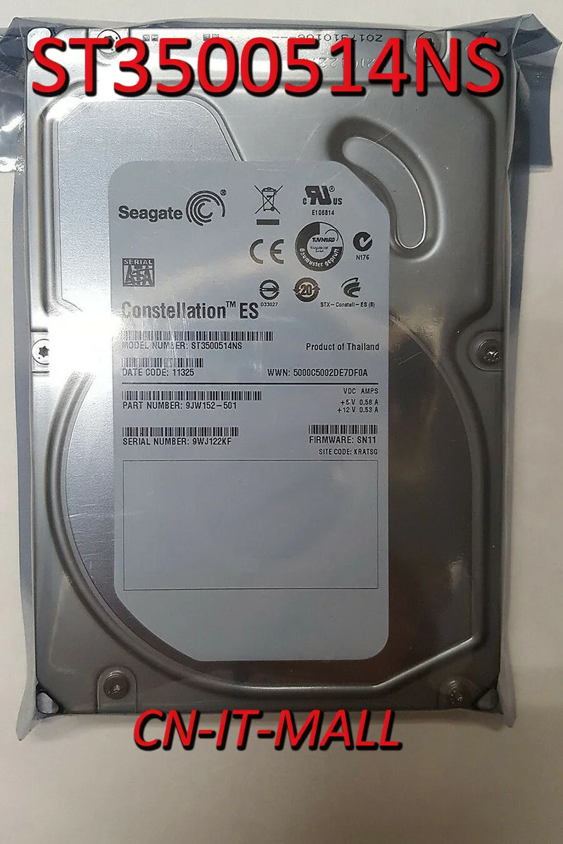 

Seagate Constellation ES ST3500514NS 500GB 7200 RPM 32MB Cache SATA 3.0Gb/s 3.5" Enterprise Internal Hard Drive